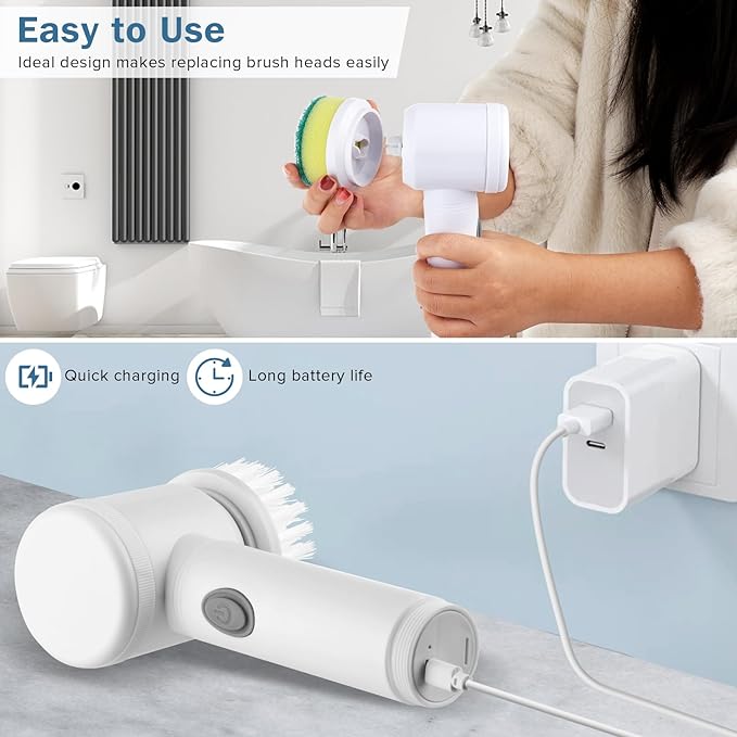 Multifunctional Brush, Long Lasting Batterry